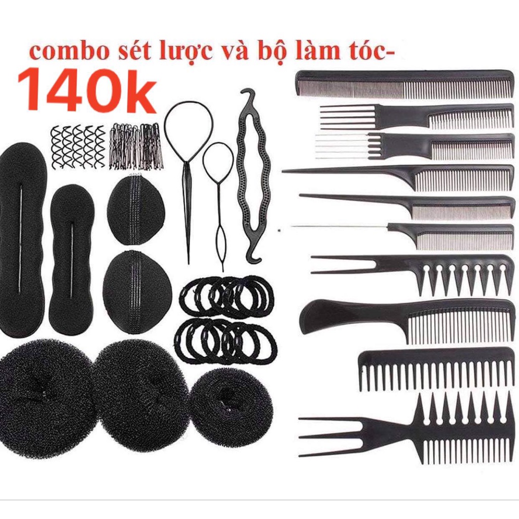 Set lược và bộ phụ kiện làm tóc tạo kiểu-Duyenbeautyshop