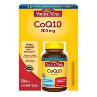 Nature Made CoQ10 200mg 140v hỗ trợ tim mạch ( Hàng Mỹ đủ Bill )