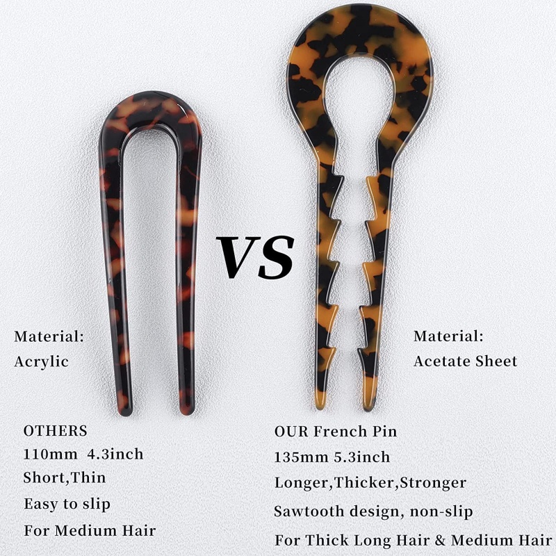 Trâm Cài Tóc Dày Phong Cách Pháp Nhiều Màu Sắc