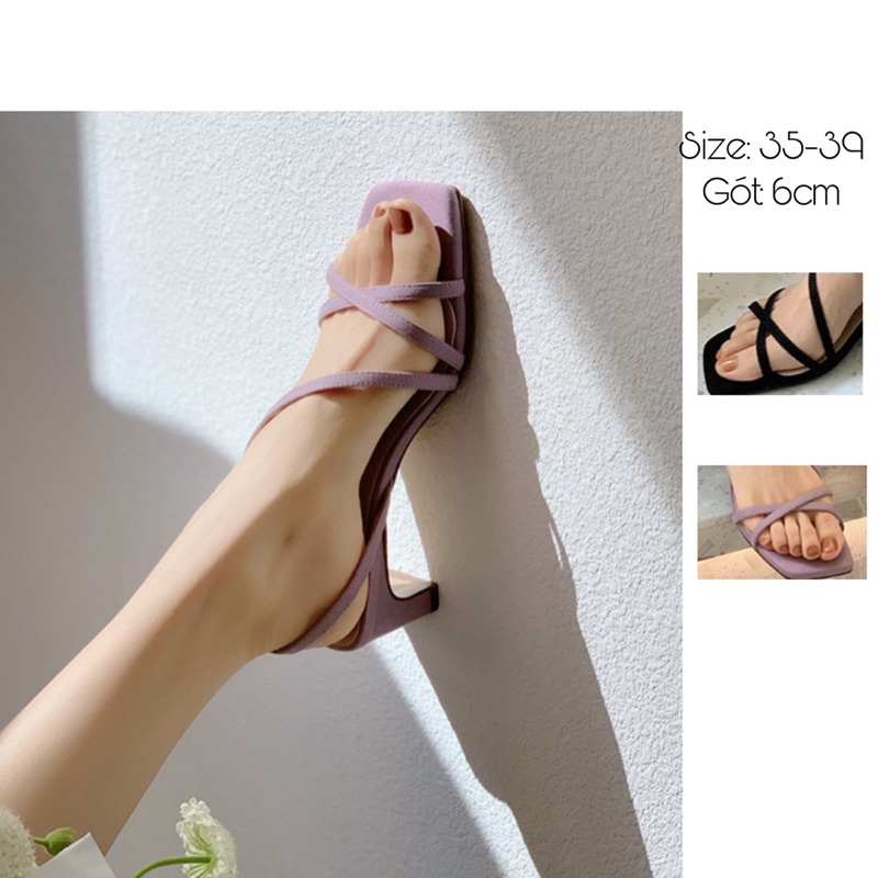 Xăng đan cao gót đan dây