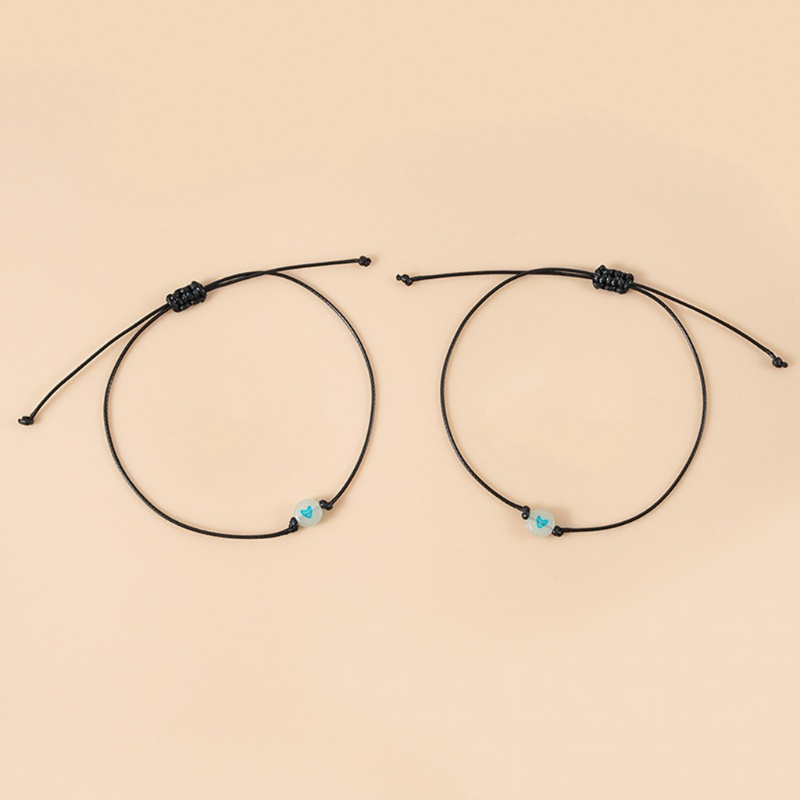 Set 2 Vòng Tay Chuỗi Hạt Dạ Quang Có Thể Điều Chỉnh Kích Thước