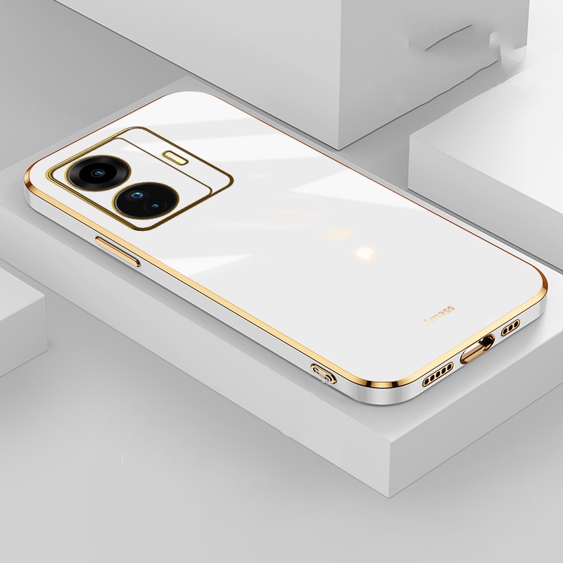 Ốp Điện Thoại Chống Rơi Mạ Điện Bóng Cho OPPO A17 A77s A77 5G A57 2022