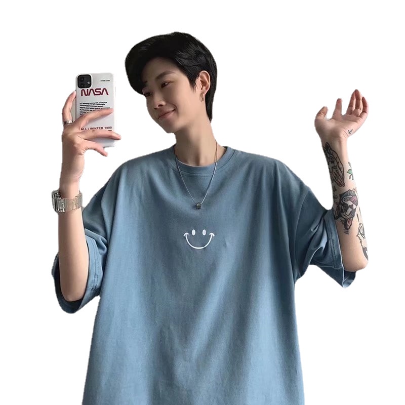 Áo Thun Tay Ngắn Cổ Tròn Dáng Rộng In Họa Tiết Hoạt Hình Thời Trang Mùa Hè Cho Nam Size M-5XL