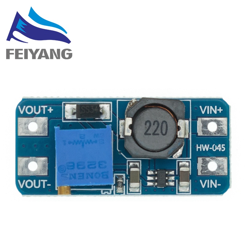 Module tăng áp MT3608 DC-DC 2A với ICRO USB 2V-24V - 5V 9V 12V 28V