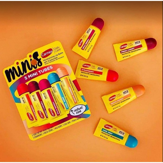 Set 5 son dưỡng Carmex mini dạng tuýp