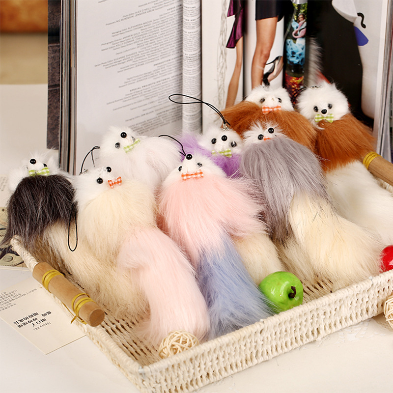 Móc Khóa Hình Chú Cáo Bằng Lông Nhân Tạo Dễ Thương Charms