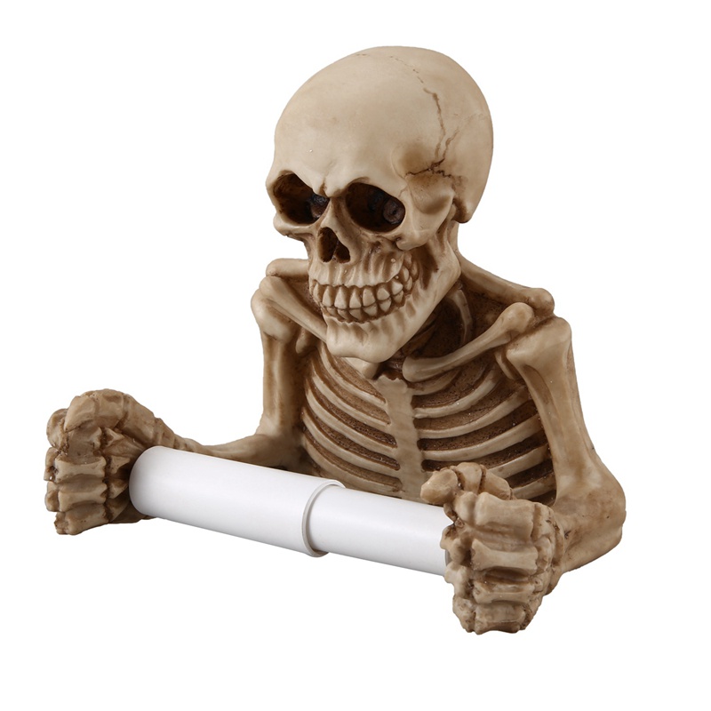 Giá Đỡ Cuộn Giấy Vệ Sinh Gắn Tường Hình Đầu Lâu Sáng Tạo