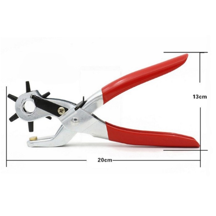 #Kìm Bấm Lỗ CÁN ĐỎ 6 SIZE Hàng Đẹp - Bấm Lỗ Tròn Dây Nịt Thắt Lưng Da, Đồng Hồ