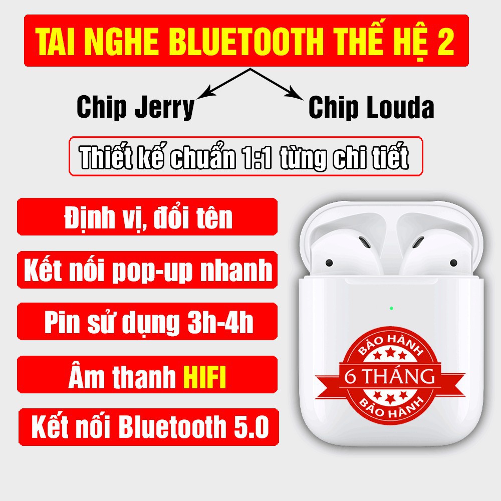 Tai Nghe Bluetooth Louda/Jerry Định Vị Đổi Tên - Cảm biến đa điểm