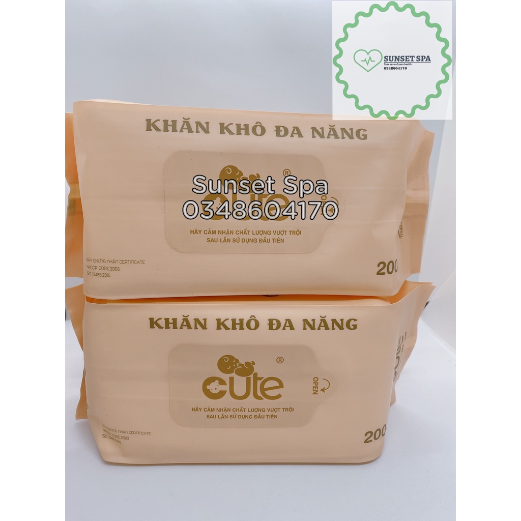 Khăn Khô Đa Năng Cao Cấp Cute  Mềm Mịn Tự Nhiên Không Sử Dụng Chất Làm Mịn - Phù Hợp Với Nhiều Loại Da