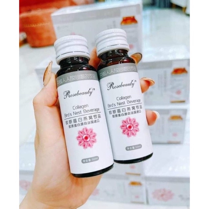 Nước Uống Collagen Rose Beauty Tinh Chất Yến Và Hoa Anh Thảo - Collagen Nội Địa Trung