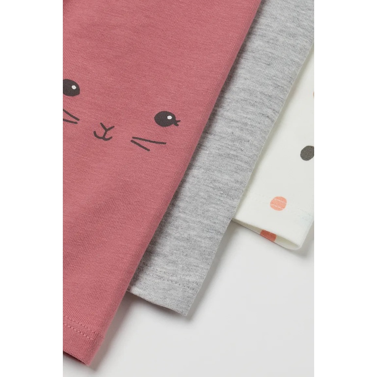 Set 3 quần legging đỏ kẻ HM H&M _ hàng chính hãng Anh