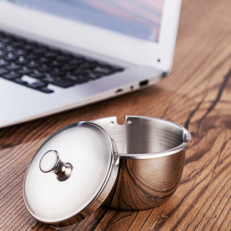 Giá đỡ gạt tàn thuốc lá gắn tường bằng thép không gỉ có nắp đậy thiết kế sáng tạo trang trí nhà tắm