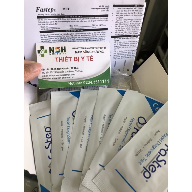 ❤ HỘP 50 que thử Test thử nhanh má túy đá 1 chân Fastep, que test xét nghiệm nhanh tại nhà MET Methamphetamine ma tuý đá