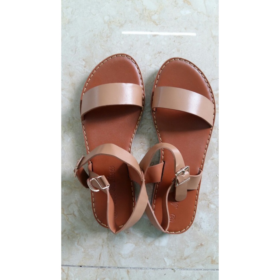 Giày sandal HuuCuong bảng ngang MPH Shoes - giày sandal nữ thời trang-sandal cao cấp- đen