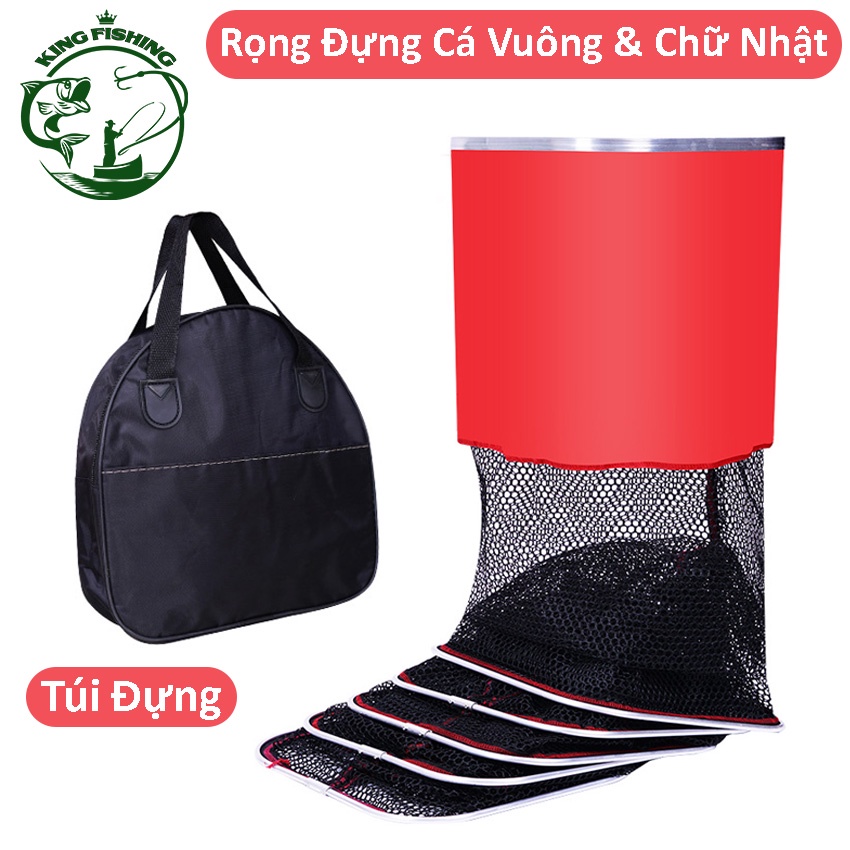 Rọng đựng cá vuông khung hợp kim siêu nhẹ siêu bền KingFishing KF43 nhiều kích thước lựa chọn