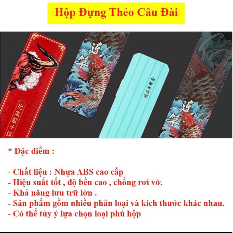 Hộp Đựng thẻo câu đài, lưỡi Câu cá, lưỡi Câu Đôi cao cấp