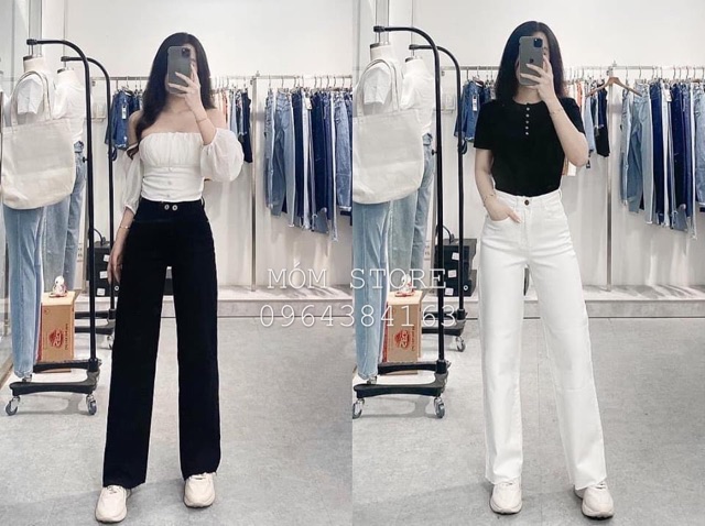 Quần Jeans Culottes Dáng Dài Vnxk