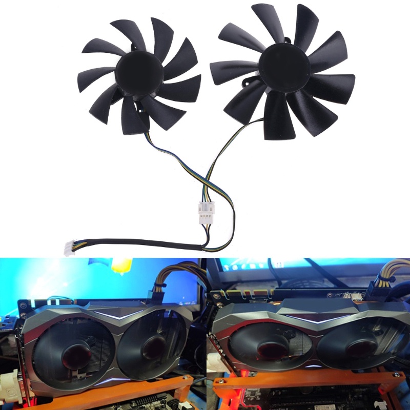 Quạt Tản Nhiệt Thẻ Đồ Họa Đôi MINI 87mm GA92S2H 100mm GAA8S2H GAA8S2U 4Pin Cho GTX 1060 1070TI 1080