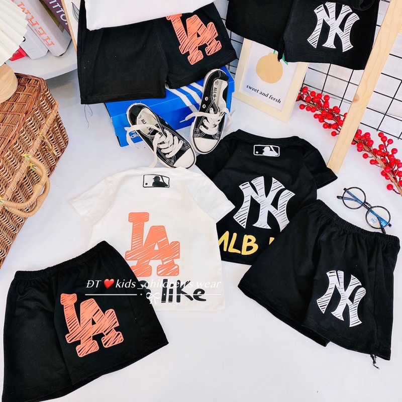[SET BÉ TRAI] Bộ NY/LA 2 màu cho bé trai