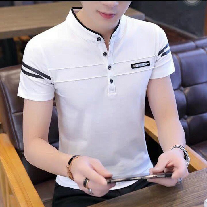 Áo thun nam cổ trụ ngắn tay vải thun cotton co giãn mềm mịn thoải mái size 40kg đên 78kg - MKT470