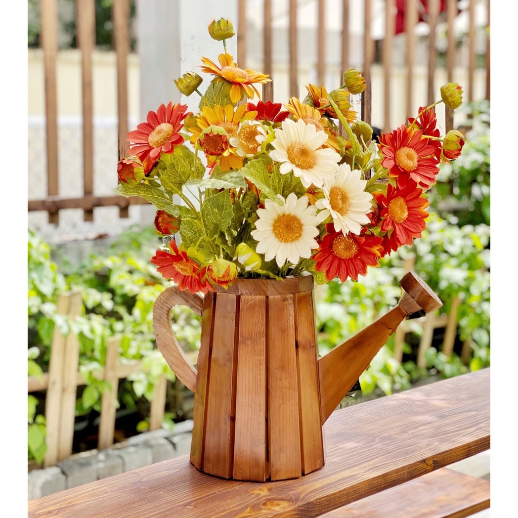 Bình hoa, lọ cắm hoa, chậu trồng cây gỗ tự nhiên handmade