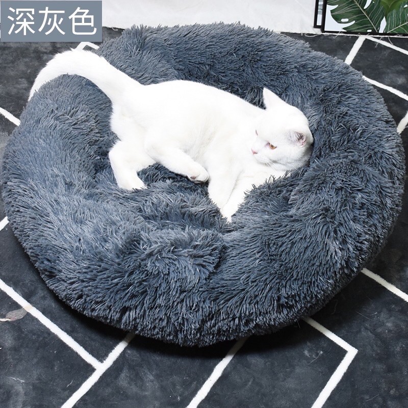 Đệm Lông tròn cho chó mèo Cao Cấp, size 40 Cm, 50 Cm và 60 Cm
