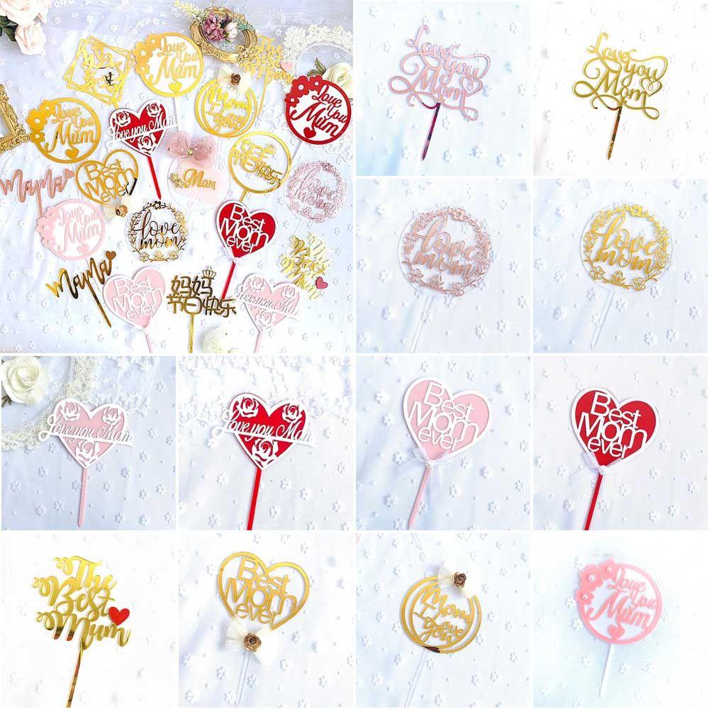 .Phụ Kiện Trang Trí Bánh Kem Chữ Happy Mother 's Day
