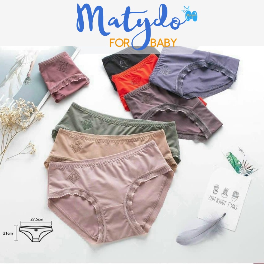 Quần lót nữ cotton freesize viền mềm mại MATYDO co giãn 4 chiều cho 45-60kg QL8212