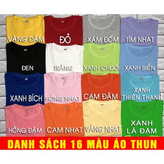 [ HÀNG CÓ SẴN ]  ÁO THUN TRƠN NHIỀU MÀU NAM NỮ CỔ TRÒN TAY NGẮN