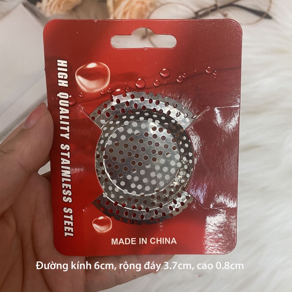 Lọc Rác Bồn Rửa Chén Bát, Nhà Tắm, Nhà Vệ Sinh Bằng Inox 304 Cao Câp, toàn lỗ Đế thấp, thẻ màu đỏ  - LOKING