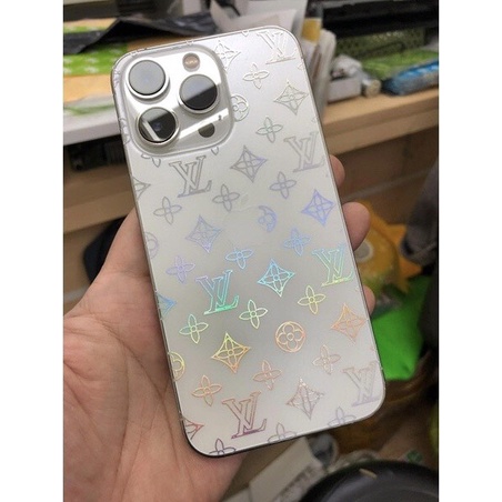 🌟SIÊU ĐẸP 🌟Miếng dán dẻo PPF lưng trong hinh họa tiết LV ánh màu iPhone 7 8 / PLUS / X XS XR 11 12 13 MINI  / PRO / MAX