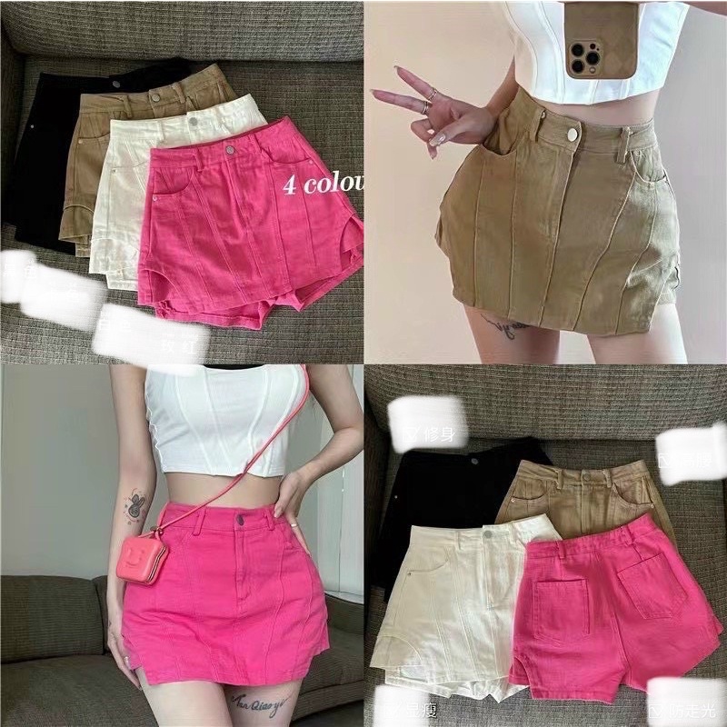 Quần Kaki Giả Váy Xẻ Gân siêu hot b135