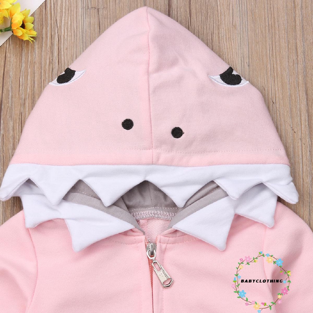 Bộ áo liền quần hình cá mập ngộ nghĩnh dành cho bé trai và bé gái