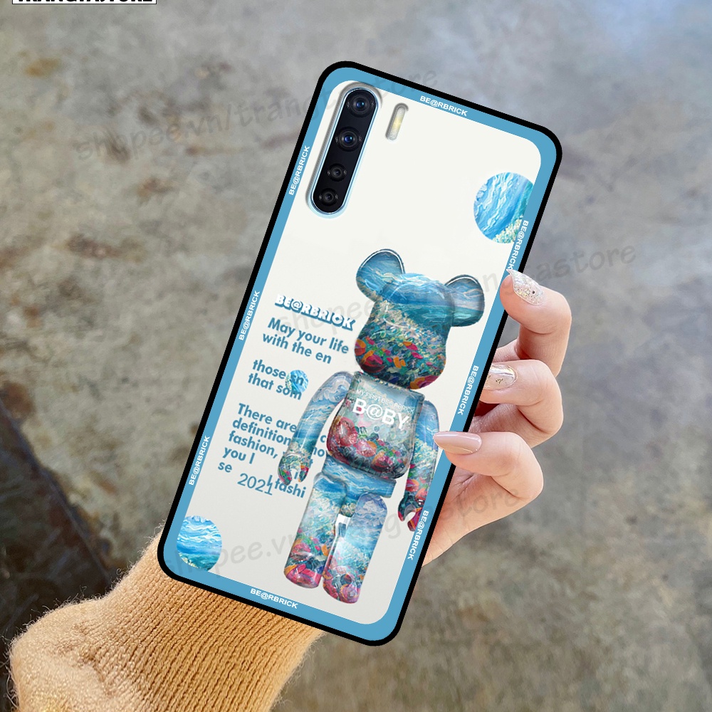Ốp Oppo A91 / Reno 3 in hình gấu Bearbrick,Mountain,xanh,đen,đỏ giá rẻ