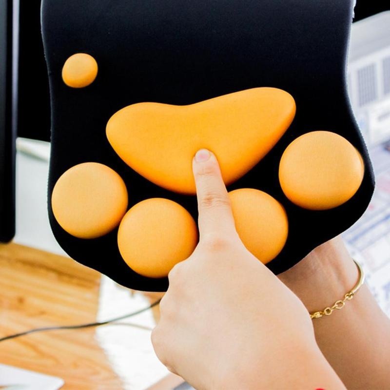 Miếng lót chuột hình dấu chân mèo dễ thương