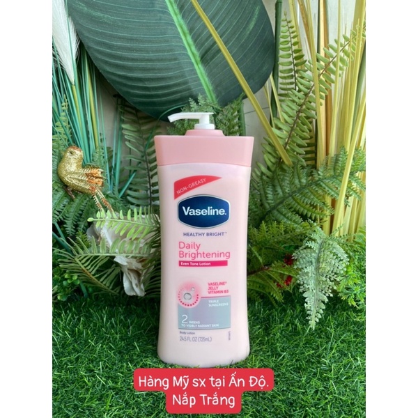 Sữa dưỡng thể trắng da toàn thân Vaseline của Mỹ loại 725ml