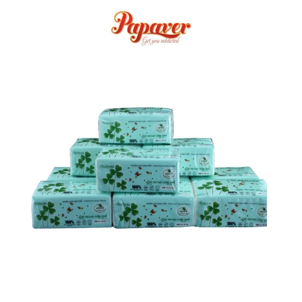 Combo 6-26 gói Giấy Rút Mini Cao Cấp 3C Active, , 100% Bột Giấy Nguyên Sinh, 3 Lớp Siêu Mềm, Siêu Dai, Chất Lụa