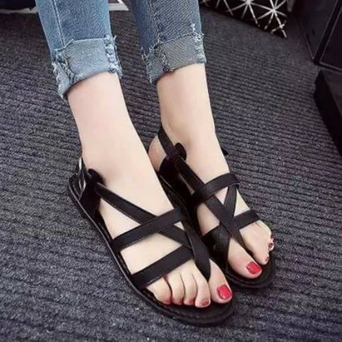 Giày sandal xỏ ngón quai gài phong cách thời trang hàn quốc