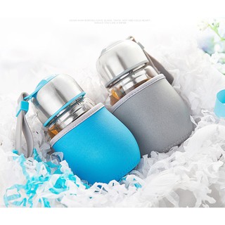 bình nước thủy tinh hình quả bầu 300ml