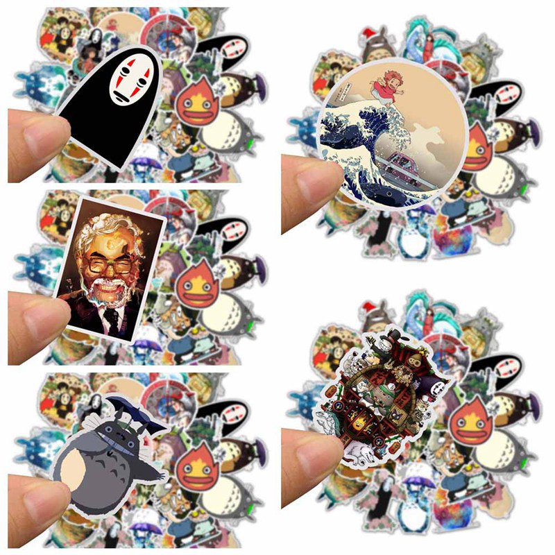 Bộ 50 Sticker Hình Nhân Vật Anime Vô Diện Xinh Xắn 2021