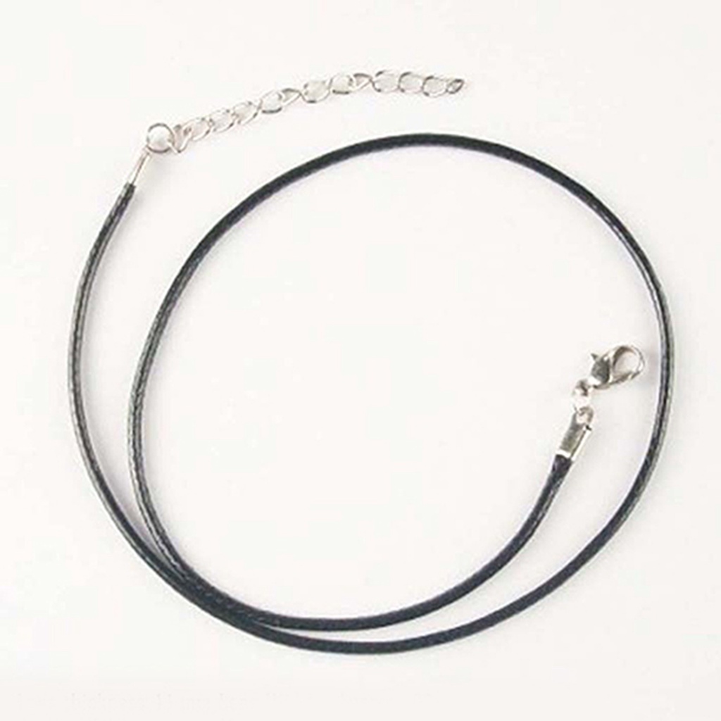 Set 10 Vòng Cổ Choker Dây Da Bện Màu Đen Có Thể Điều Chỉnh Kích Cỡ