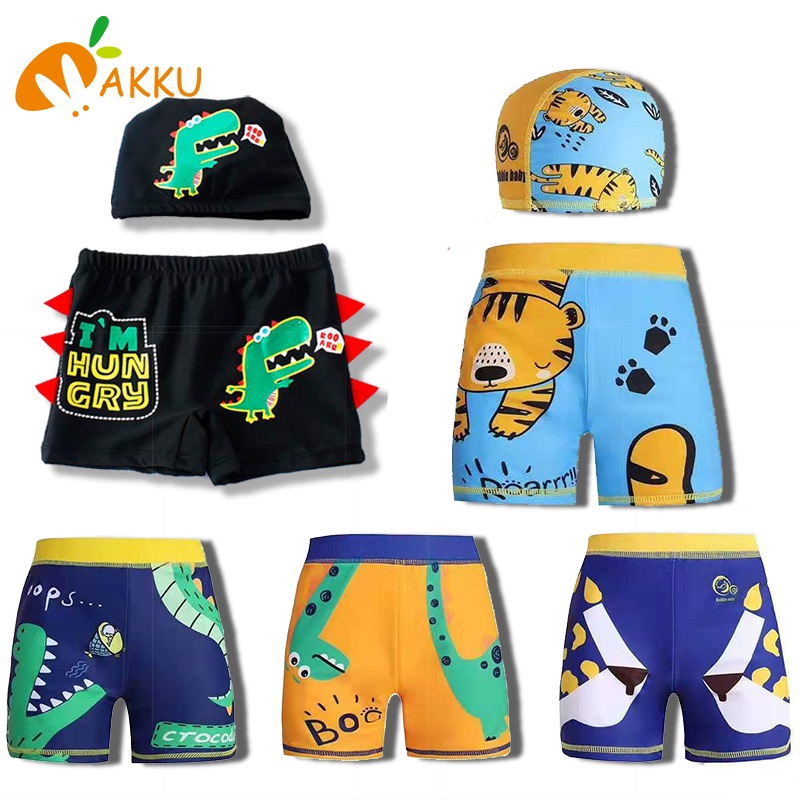 Quần bơi boxer in họa tiết thời trang nhanh khô dành cho bé trai