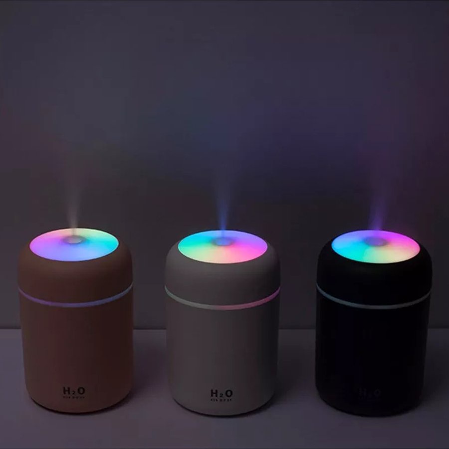 Máy Xông Tinh Dầu Phun Sương Mini tạo độ ẩm không khí kết hợp Đèn Led làm Đèn Ngủ 3 trong 1 cho phòng ngủ và trong ô tô