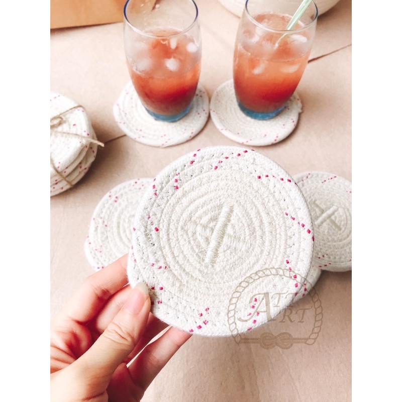 Miếng lót ly / đế lót ly cotton siêu xinh