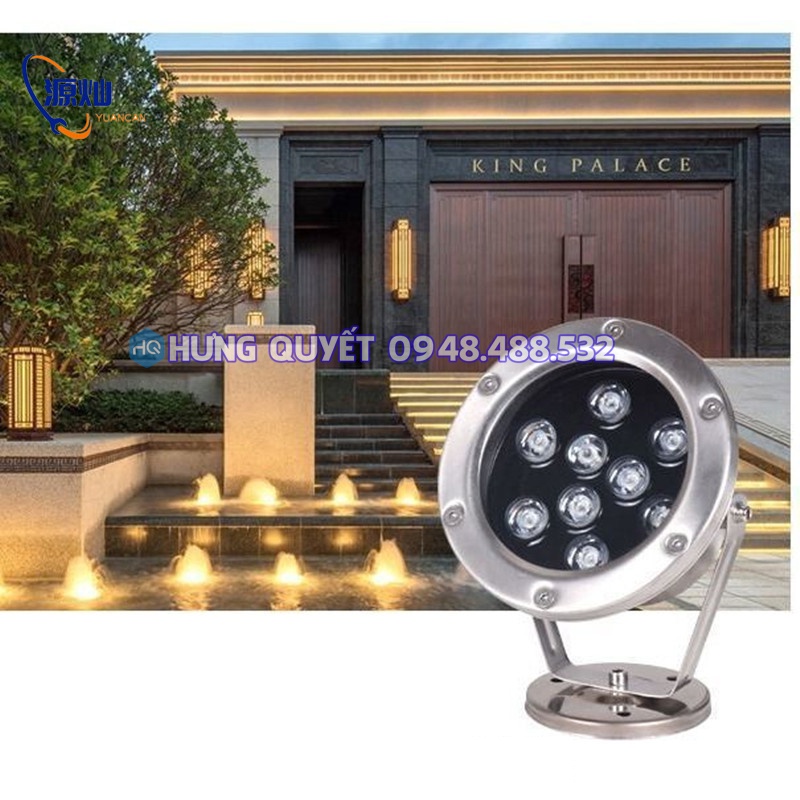 Đèn Led dưới nước trang trí hồ cá koi trang trí hồ câu ao câu tạo cảnh  đài phun nước đèn led sân khấu