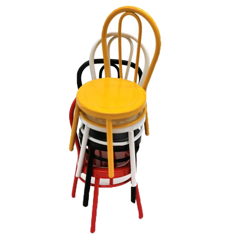 1 Ghế Kim Loại Mini Trang Trí Nhà Búp Bê