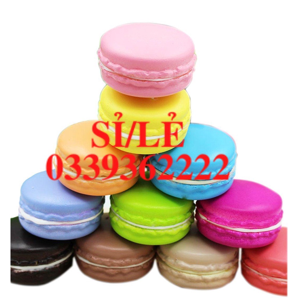 3 Đồ Chơi Bóp Tay Hình Bánh Macaron Dễ Thương Giúp Giảm Căng Thẳng