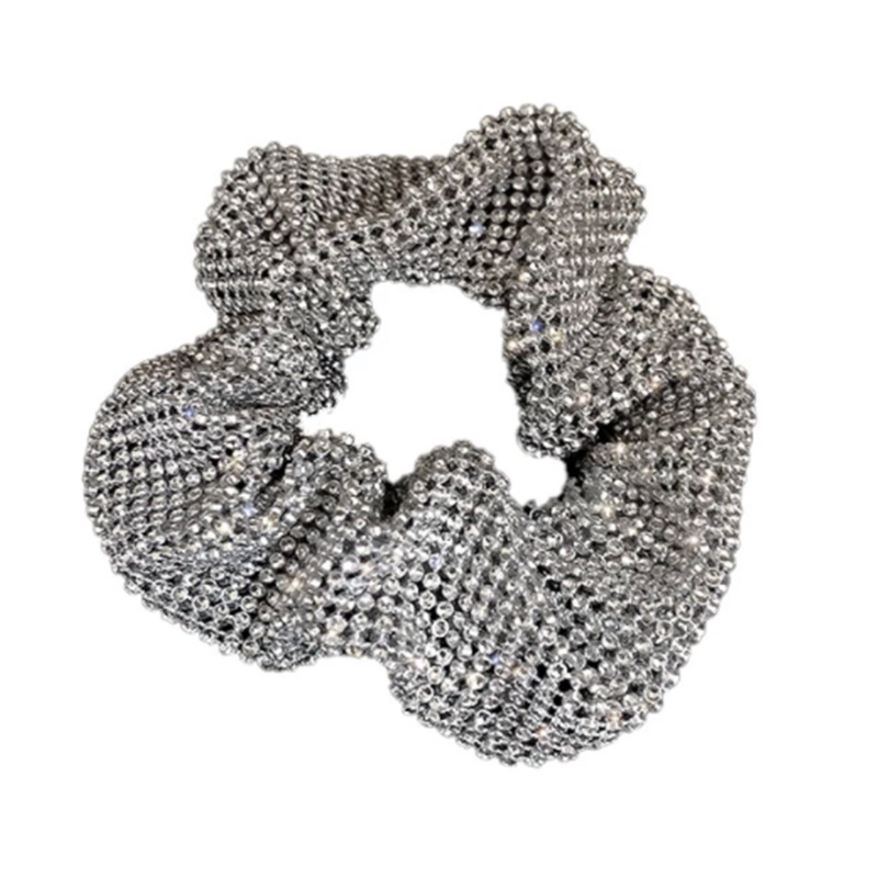 Dây Buộc Tóc Co Giãn Đính Đá Lấp Lánh Xinh Xắn Cho Nữ