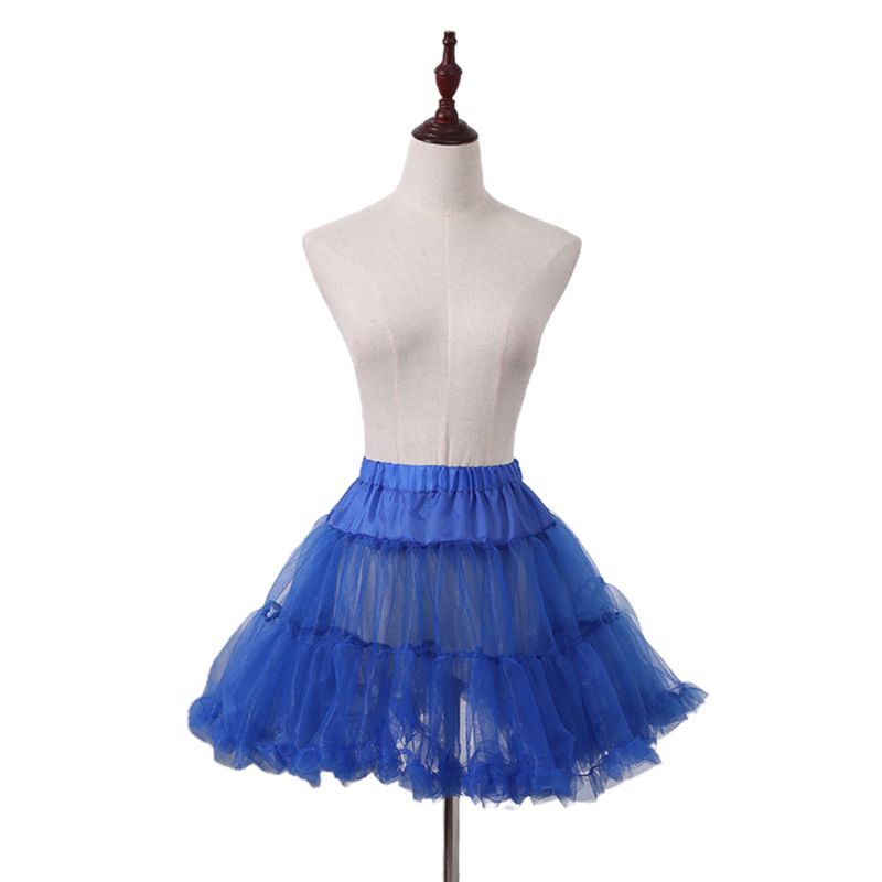 Chân Váy Xòe Tutu Vải Tuyn Lưng Thun Phối Bèo Phong Cách Lolita Cổ Điển Dành Cho Nữ